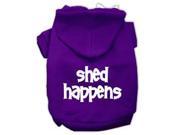 Shed Happens Screen Print Pet Hoodies Purple Size XS 8