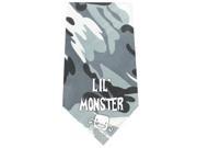 Lil Monster Screen Print Bandana Grey Camo