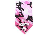 Lil Monster Screen Print Bandana Pink Camo