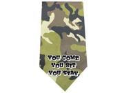 You come sit stay Screen Print Bandana Green Camo