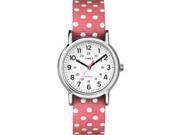 Timex Weekender Dots Small Watch Reversible Coral White Dots