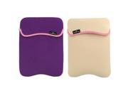 Reversible Notebook Sleeve Fits Most Widescreens Up to 12.1 Purple and Cream