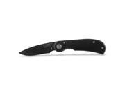 Compact Pocket Knife Stainless Steel Blade Black