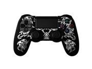 Dragon Pattern Silicon Protect Case Skin for PS4 Controller Black White