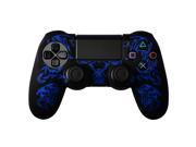 Dragon Pattern Silicon Protect Case Skin for PS4 Controller Black Blue