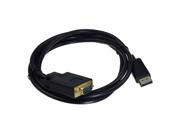 Geplink Displayport thunderbolt to Vga male to Male Adapter Cable for Mac chromebook in Black