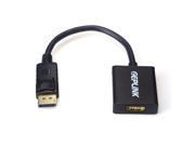 Geplink Displayport 1.2 to Hdmi 1.4 Active 4k Adapter Cable for Hdtv 1080p hd Projector hdmi Monitor in Black