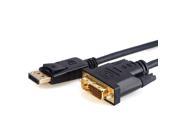 GEPLiNK Gold Plated Passive Displayport full Size to DVI 2 Meters Adapter for 1920x1200 1080p Full Hd Resolution Mirror Monitor in Black