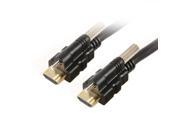 HDMI HDTV 1.4 Male to Male Audio Video Cable with Lock Screws Panel Mount Type 1.8m