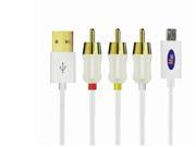 Micro USB 5pin MHL to AV Composite CVBS TV cable 1.8m for i9100 i9300 s4 i9500 note2 N7100 NOTE3 N900