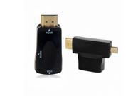 3 in 1 Mini Micro HDMI to VGA Output Video Adapter with 3.5mm Audio for Tablet Projector Monitor