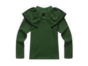 Richie House Girls Green Top with Decorative Layered Collar RH0901 3 4