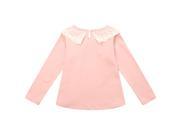 Richie House Girls Long Sleeve T Shirt with Lace At Neck RH1541 A 5 6