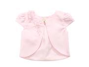 Richie House Girls Pink Top with Clustered Pearl and Ribbon Accents RH0939 3 4
