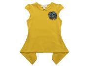 Richie House Girls Yellow Top with Contrast Ruff RH0665 A 1 2