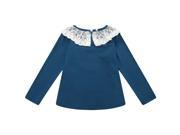 Richie House Girls Long Sleeve T Shirt with Lace At Neck RH1541 C 1 2