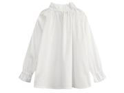 Richie House Girls Long Sleeve Shirt with Pleated Collar RH1758 C 3 4