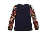 Richie House Girls Long Sleeve T Shirt with Floral Sleeve RH1770 B 2 3