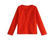 Richie House Girls Red Top with Fancy Lace Elements and Pearly Buttons RH0892 C 7 8