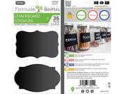 Fortitude Bottles Pack of 36 Reusable Chalkboard Labels 2 x 3 inches Removable washable Re writable