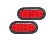 Forti USA / 10 LEDs Trailer Truck Red LED Oval Stop Turn Tail Lights - set of 2 Forti USA / 10 LEDs Trailer Truck Red LED Oval Stop Turn Tail Lights - set of 2