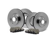 Max KT025443 Front Rear Premium OE Replacement Rotors and Ceramic Pads Combo Brake Kit
