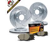 Max KT055713 Front + Rear Silver Slotted & Cross Drilled Rotors and Ceramic Pads Combo Brake Kit Max KT055713 Front + Rear Silver Slotted & Cross Drilled Rotors and Ceramic Pads Combo Brake Kit