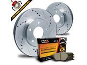 Max KT051911 Front Silver Slotted & Cross Drilled Rotors and Ceramic Pads Combo Brake Kit Max KT051911 Front Silver Slotted & Cross Drilled Rotors and Ceramic Pads Combo Brake Kit