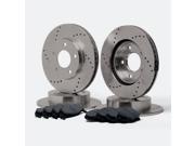 Max TA110823 Front + Rear Cross-Drilled Rotors and Carbon Metallic Pads Combo Brake Kit Max TA110823 Front + Rear Cross-Drilled Rotors and Carbon Metallic Pads Combo Brake Kit