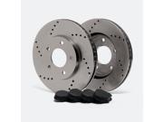 Max TA075322 Rear Cross-Drilled Rotors and Carbon Metallic Pads Combo Brake Kit Max TA075322 Rear Cross-Drilled Rotors and Carbon Metallic Pads Combo Brake Kit