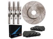 Max TA108633 Front + Rear Premium Slotted & Cross Drilled Rotors and Carbon Metallic Pads Combo Brake Kit Max TA108633 Front + Rear Premium Slotted & Cross Drilled Rotors and Carbon Metallic Pads Combo Brake Kit
