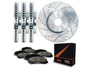Max KT060513 Front + Rear Silver Slotted & Cross Drilled Rotors and Ceramic Pads Combo Brake Kit Max KT060513 Front + Rear Silver Slotted & Cross Drilled Rotors and Ceramic Pads Combo Brake Kit