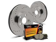 Front Premium Cross Drilled Rotors and Ceramic Pads Brake Kit KT010321 / Fits: 2005 05 2006 06 2007 07 Volvo S60; Non R Models Front Premium Cross Drilled Rotors and Ceramic Pads Brake Kit KT010321 / Fits: 2005 05 2006 06 2007 07 Volvo S60; Non R Models