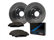 Max Brakes Front Cross Drilled Rotors w/Metallic Pads Performance Brake Kit TA173021 /Fits 2012 - 2017 Hyundai Azera Max Brakes Front Cross Drilled Rotors w/Metallic Pads Performance Brake Kit TA173021 /Fits 2012 - 2017 Hyundai Azera
