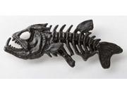 Painted ~ Skeleton Fish Black ~ Lapel Pin Brooch ~ FP112C