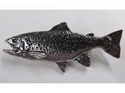 Pewter ~ Brook Trout Large ~ Lapel Pin Brooch ~ F006A