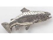 Pewter ~ Brown Trout Large ~ Lapel Pin Brooch ~ F008