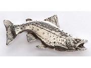 Pewter ~ Brown Trout Curved ~ Lapel Pin Brooch ~ F010
