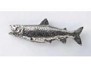 Pewter ~ Splake Cross Male Brook And Female Lake Trout ~ Lapel Pin Brooch ~ F020