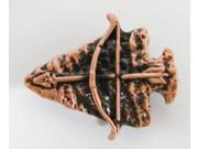Copper ~ Arrowhead With Bow ~ Lapel Pin Brooch ~ AC086