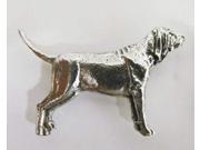 Pewter ~ Full Body Bloodhound ~ Lapel Pin Brooch ~ D328F