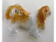 Painted ~ Full Body Japanese Chin ~ Lapel Pin Brooch ~ DP408AF