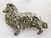 Pewter ~ Full Body Collie ~ Lapel Pin Brooch ~ D358F