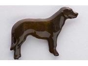 Painted ~ Full Body Labrador Chocolate ~ Lapel Pin Brooch ~ DP412CF