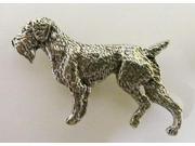Pewter ~ Full Body German Wire Haired ~ Lapel Pin Brooch ~ D388F