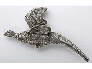Pewter ~ Pheasant Flying ~ Lapel Pin Brooch ~ B022