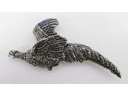 Pewter ~ Premium Pheasant Flying ~ Lapel Pin Brooch ~ B022PR