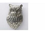 Pewter ~ Great Horned Owl Head ~ Lapel Pin Brooch ~ B065