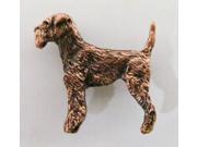 Copper ~ Full Body Airedale ~ Lapel Pin Brooch ~ DC302F