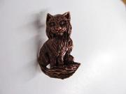 Copper ~ Whimsical Cat ~ Lapel Pin Brooch ~ CC010